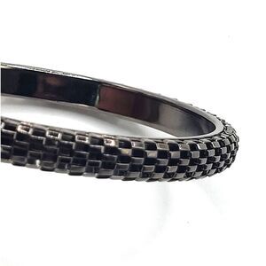 Gunmetal Black Snake Bracelet Bangle 8.1 in